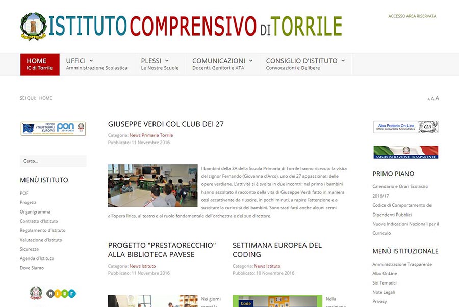 PCZeta Sviluppo Web Parma - Istituto Compresivo di Torrile
