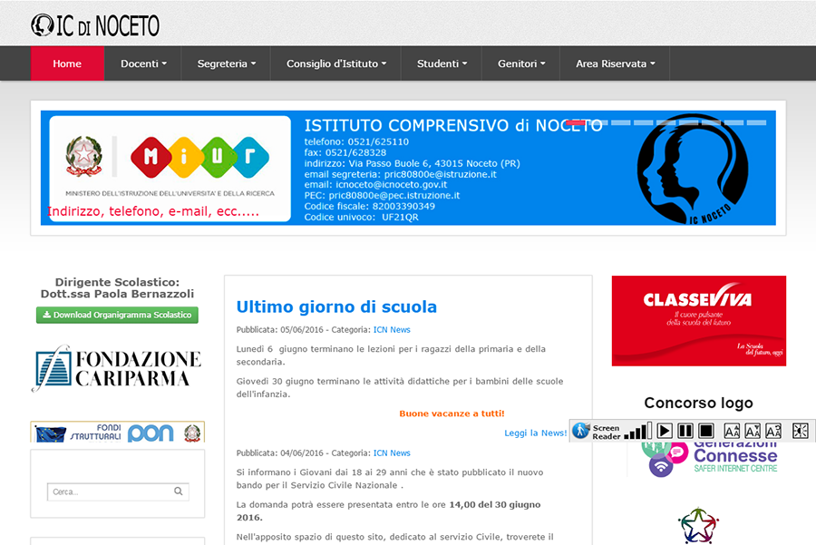 PCZeta Sviluppo Web Parma - Istituto Comprensivo di Noceto